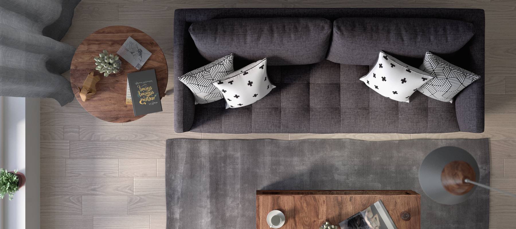 Florence Compact Sofa (Steel Grey)